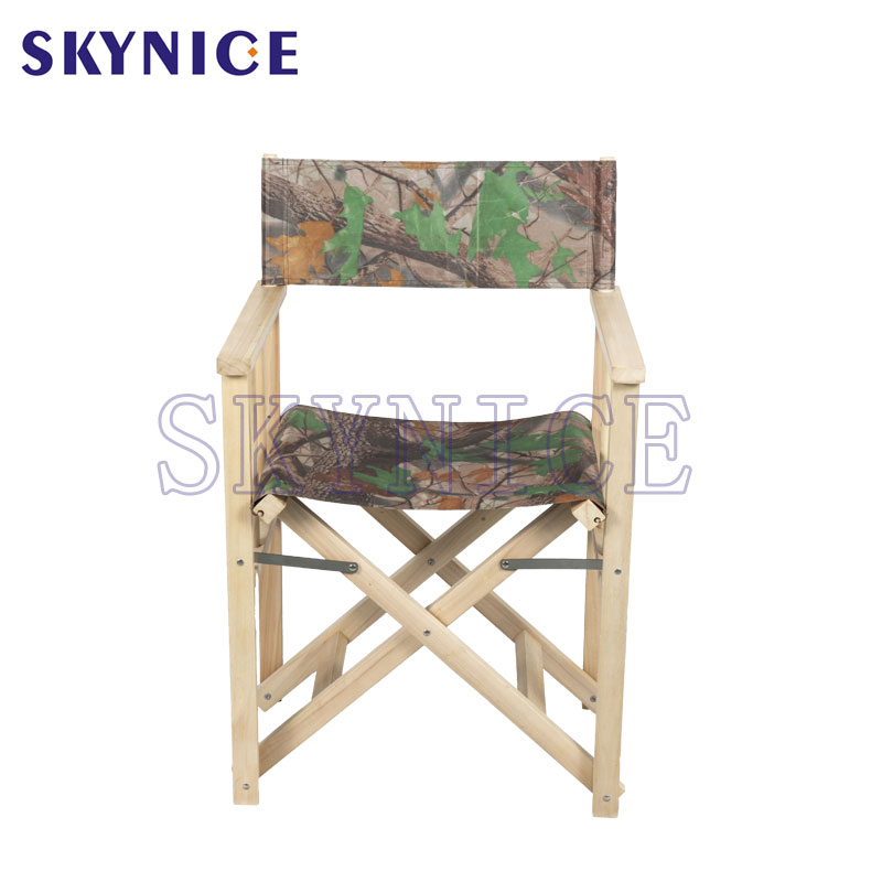 Chaise de pique-nique de camping en bois en plein air