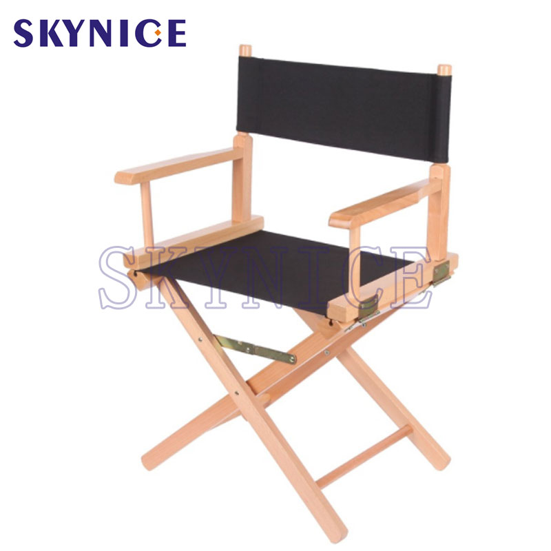 Chaise de directeur en bois de tissu de siège de tissu d'Oxford de 100% polyester