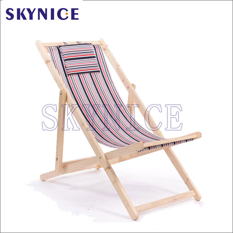 Chaise de plage en bois de bord de mer en plein air à vendre