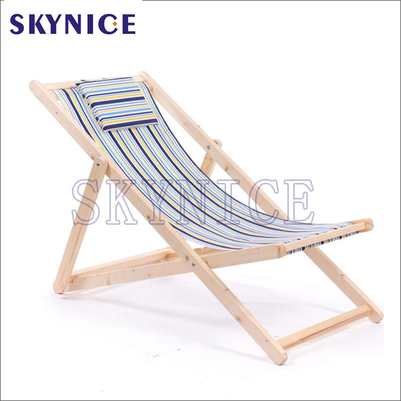 Piscine chaise de plage en bois chaise longue
