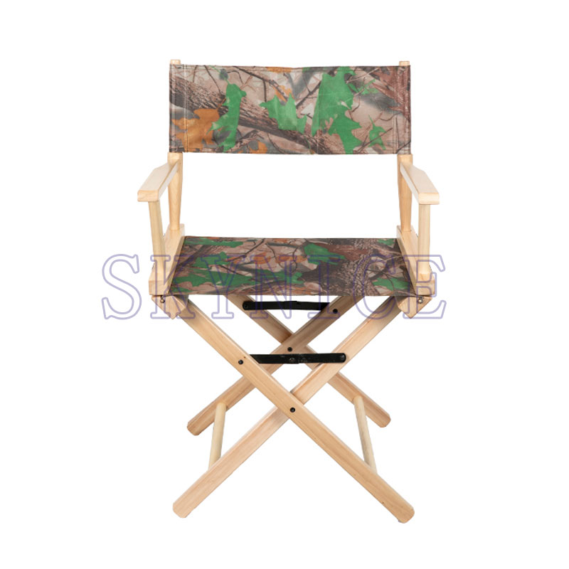 Accoudoir pliable siège portable personnalisé chaise pliante en bois directeur